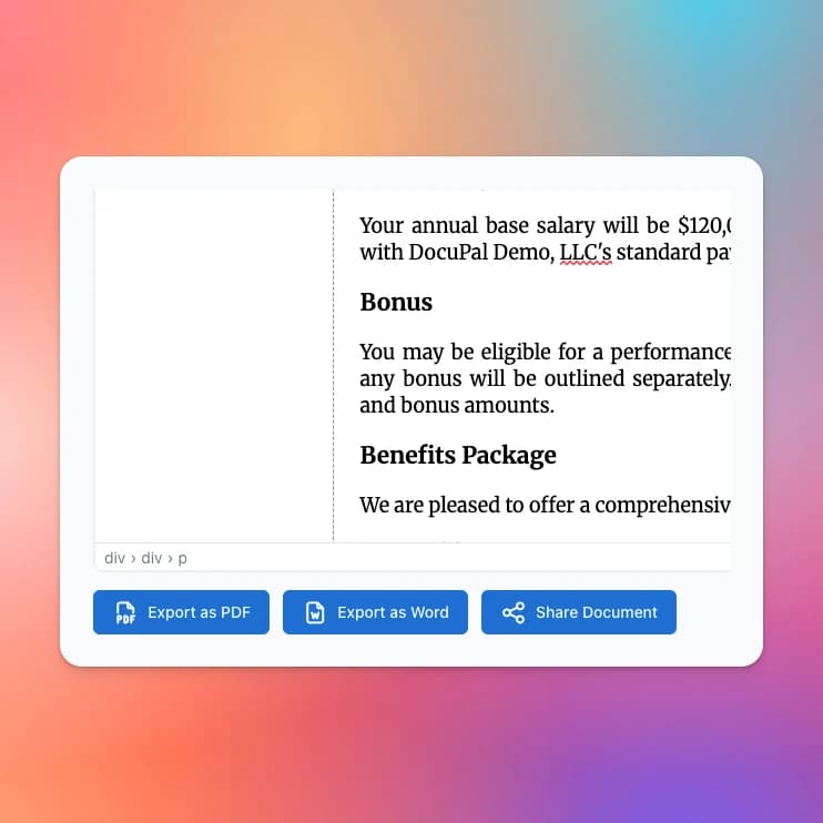 Flexible Export Options